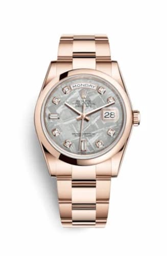 Rolex Day-Date 36 Everose Domed / Oyster / Meteorite 118205f-0056 — фото часов Rolex Day-Date 36 Everose Domed / Oyster / Meteorite 118205f-0056 — фото часов