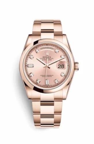 Rolex Day-Date 36 Everose Domed / Oyster / Pink Diamond 118205f-0061 — фото часов Rolex Day-Date 36 Everose Domed / Oyster / Pink Diamond 118205f-0061 — фото часов