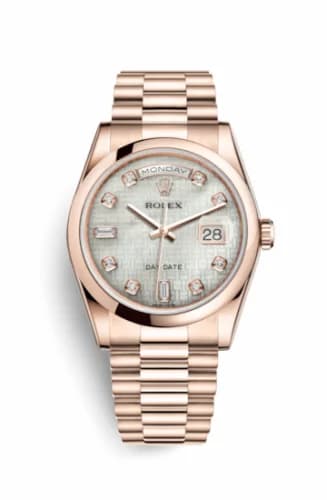 Rolex Day-Date 36 Everose Domed / President / Oxford MOP 118205f-0118 — фото часов Rolex Day-Date 36 Everose Domed / President / Oxford MOP 118205f-0118 — фото часов
