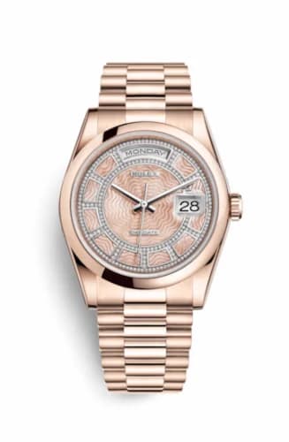 Rolex Day-Date 36 Everose Domed / Oyster / Pink MOP Carousel 118205f-0119 — фото часов Rolex Day-Date 36 Everose Domed / Oyster / Pink MOP Carousel 118205f-0119 — фото часов