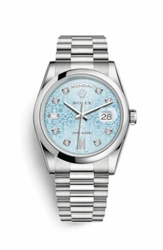 Rolex Day-Date 36 Platinum Domed / President / Ice Blue Computer 118206-0017 — фото часов Rolex Day-Date 36 Platinum Domed / President / Ice Blue Computer 118206-0017 — фото часов
