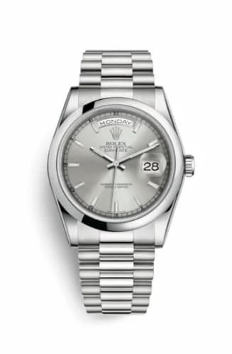 Rolex Day-Date 36 Platinum Domed / President / Silver 118206-0039 — фото часов Rolex Day-Date 36 Platinum Domed / President / Silver 118206-0039 — фото часов