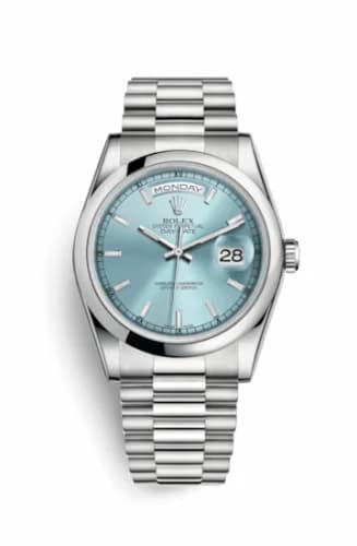 Rolex Day-Date 36 Platinum Domed / President / Ice Blue 118206-0040 — фото часов Rolex Day-Date 36 Platinum Domed / President / Ice Blue 118206-0040 — фото часов