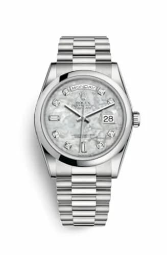 Rolex Day-Date 36 Platinum Domed / President / MOP 118206-0045 — фото часов Rolex Day-Date 36 Platinum Domed / President / MOP 118206-0045 — фото часов