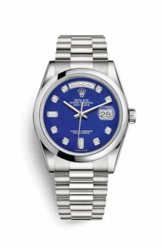 Rolex Day-Date 36 Platinum Domed / President / Lapis 118206-0118 — фото часов Rolex Day-Date 36 Platinum Domed / President / Lapis 118206-0118 — фото часов