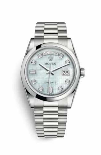 Rolex Day-Date 36 Platinum Domed / President / Oxford MOP 118206-0119 — фото часов Rolex Day-Date 36 Platinum Domed / President / Oxford MOP 118206-0119 — фото часов