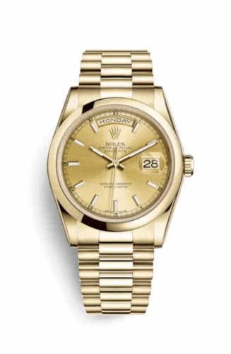 Rolex Day-Date 36 Yellow Gold Domed / President / Champagne 118208-0062 — фото часов Rolex Day-Date 36 Yellow Gold Domed / President / Champagne 118208-0062 — фото часов