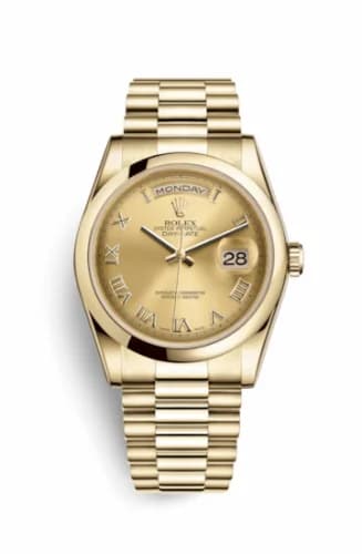 Rolex Day-Date 36 Yellow Gold Domed / President / Champagne Roman 118208-0077 — фото часов Rolex Day-Date 36 Yellow Gold Domed / President / Champagne Roman 118208-0077 — фото часов
