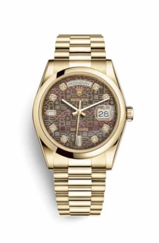 Rolex Day-Date 36 Yellow Gold Domed / President/ Black MOP Computer 118208-0084 — фото часов Rolex Day-Date 36 Yellow Gold Domed / President/ Black MOP Computer 118208-0084 — фото часов