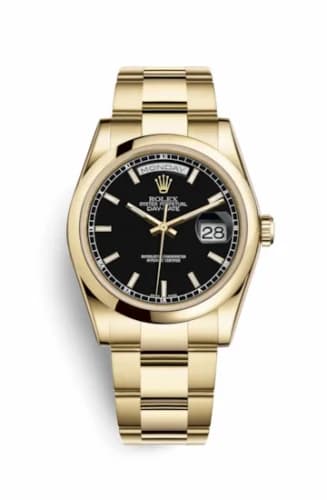 Rolex Day-Date 36 Yellow Gold Domed / Oyster / Black 118208-0095 — фото часов Rolex Day-Date 36 Yellow Gold Domed / Oyster / Black 118208-0095 — фото часов