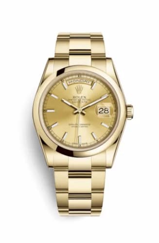 Rolex Day-Date 36 Yellow Gold Domed / Oyster / Champagne 118208-0097 — фото часов Rolex Day-Date 36 Yellow Gold Domed / Oyster / Champagne 118208-0097 — фото часов