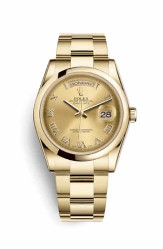 Rolex Day-Date 36 Yellow Gold Domed / Oyster / Champagne 118208-0105 — фото часов Rolex Day-Date 36 Yellow Gold Domed / Oyster / Champagne 118208-0105 — фото часов