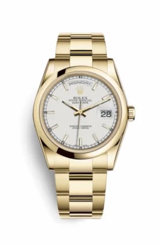 Rolex Day-Date 36 Yellow Gold Domed / Oyster / White 118208-0112 — фото часов Rolex Day-Date 36 Yellow Gold Domed / Oyster / White 118208-0112 — фото часов