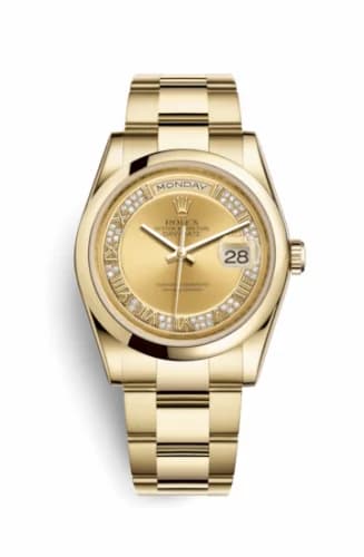 Rolex Day-Date 36 Yellow Gold Domed / Oyster / Champagne Roman 118208-0319 — фото часов Rolex Day-Date 36 Yellow Gold Domed / Oyster / Champagne Roman 118208-0319 — фото часов