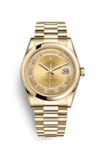 Rolex Day-Date 36 Yellow Gold Domed / President / Champagne Roman 118208-0326 — фото часов Rolex Day-Date 36 Yellow Gold Domed / President / Champagne Roman 118208-0326 — фото часов