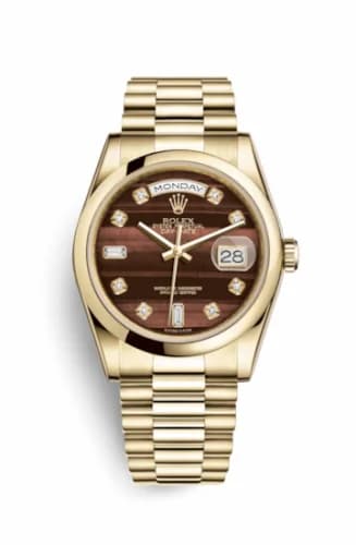 Rolex Day-Date 36 Yellow Gold Domed / President / Bull's Eye 118208-0332 — фото часов Rolex Day-Date 36 Yellow Gold Domed / President / Bull's Eye 118208-0332 — фото часов