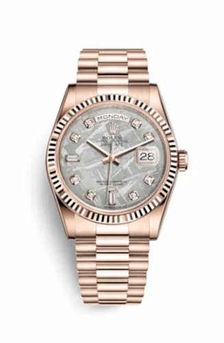 Rolex Day-Date 36 Everose Fluted / President / Meteorite 118235f-0026 — фото часов Rolex Day-Date 36 Everose Fluted / President / Meteorite 118235f-0026 — фото часов