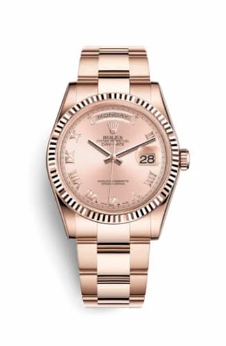 Rolex Day-Date 36 Everose Fluted / Oyster / Pink Roman 118235f-0056 — фото часов Rolex Day-Date 36 Everose Fluted / Oyster / Pink Roman 118235f-0056 — фото часов
