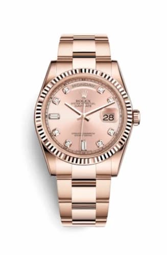 Rolex Day-Date 36 Everose Fluted / Oyster / Pink Diamonds 118235f-0058 — фото часов Rolex Day-Date 36 Everose Fluted / Oyster / Pink Diamonds 118235f-0058 — фото часов