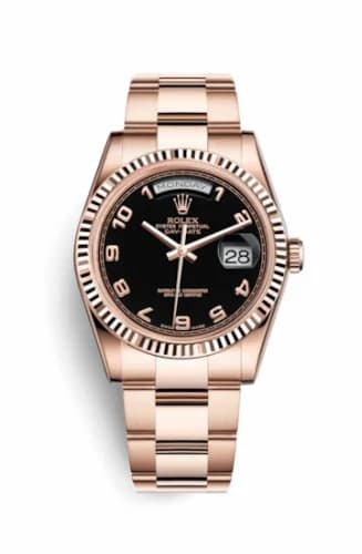 Rolex Day-Date 36 Everose Fluted / Oyster / Black Arabic 118235f-0060 — фото часов Rolex Day-Date 36 Everose Fluted / Oyster / Black Arabic 118235f-0060 — фото часов
