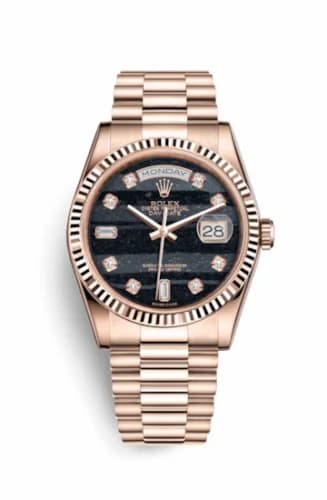 Rolex Day-Date 36 Everose Fluted / President / Ferrite 118235f-0107 — фото часов Rolex Day-Date 36 Everose Fluted / President / Ferrite 118235f-0107 — фото часов
