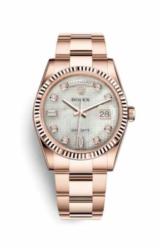 Rolex Day-Date 36 Everose Fluted / Oyster / Oxford MOP 118235f-0112 — фото часов Rolex Day-Date 36 Everose Fluted / Oyster / Oxford MOP 118235f-0112 — фото часов