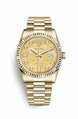 Rolex Day-Date 36 Yellow Gold Fluted / President / Champagne MOP Computer 118238-0105 — фото часов Rolex Day-Date 36 Yellow Gold Fluted / President / Champagne MOP Computer 118238-0105 — фото часов