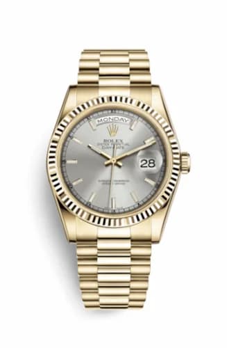 Rolex Day-Date 36 Yellow Gold Fluted / President / Silver 118238-0106 — фото часов Rolex Day-Date 36 Yellow Gold Fluted / President / Silver 118238-0106 — фото часов
