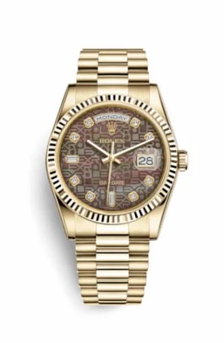 Rolex Day-Date 36 Yellow Gold Fluted / President / Black MOP Computer 118238-0112 — фото часов Rolex Day-Date 36 Yellow Gold Fluted / President / Black MOP Computer 118238-0112 — фото часов