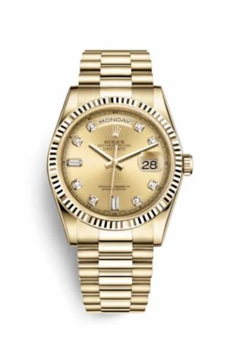 Rolex Day-Date 36 Yellow Gold Fluted / President / Champagne Diamonds 118238-0116 — фото часов Rolex Day-Date 36 Yellow Gold Fluted / President / Champagne Diamonds 118238-0116 — фото часов