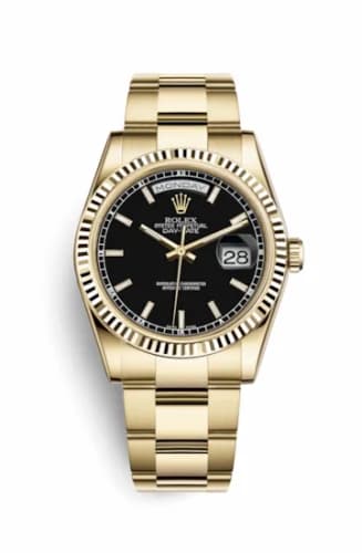 Rolex Day-Date 36 Yellow Gold Fluted / Oyster / Black 118238-0194 — фото часов Rolex Day-Date 36 Yellow Gold Fluted / Oyster / Black 118238-0194 — фото часов