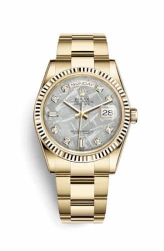 Rolex Day-Date 36 Yellow Gold Fluted Oyster Meteorite Diamonds 118238-0227 — фото часов Rolex Day-Date 36 Yellow Gold Fluted Oyster Meteorite Diamonds 118238-0227 — фото часов