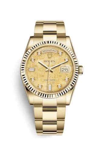 Rolex Day-Date 36 Yellow Gold Fluted / Oyster / Champagne MOP Computer 118238-0311 — фото часов Rolex Day-Date 36 Yellow Gold Fluted / Oyster / Champagne MOP Computer 118238-0311 — фото часов