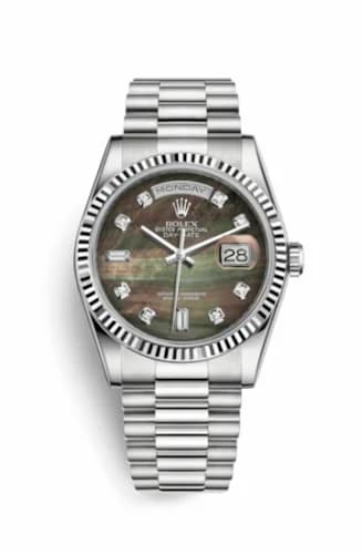 Rolex Day-Date 36 White Gold Fluted / President / Black MOP 118239-0076 — фото часов Rolex Day-Date 36 White Gold Fluted / President / Black MOP 118239-0076 — фото часов