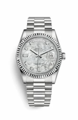 Rolex Day-Date 36 White Gold Fluted / President / MOP 118239-0080 — фото часов Rolex Day-Date 36 White Gold Fluted / President / MOP 118239-0080 — фото часов