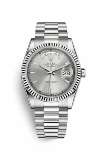 Rolex Day-Date 36 White Gold Fluted / President / Silver 118239-0085 — фото часов Rolex Day-Date 36 White Gold Fluted / President / Silver 118239-0085 — фото часов