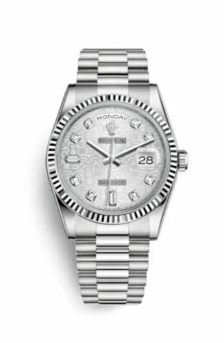 Rolex Day-Date 36 White Gold Fluted / President / Silver Computer 118239-0092 — фото часов Rolex Day-Date 36 White Gold Fluted / President / Silver Computer 118239-0092 — фото часов