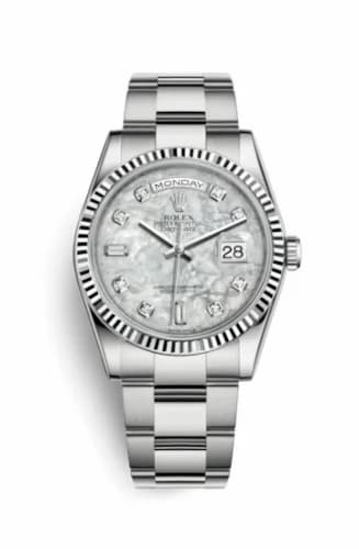 Rolex Day-Date 36 White Gold Fluted / Oyster / MOP 118239-0115 — фото часов Rolex Day-Date 36 White Gold Fluted / Oyster / MOP 118239-0115 — фото часов