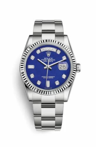 Rolex Day-Date 36 White Gold Fluted / Oyster / Lapis Lazuli 118239-0279 — фото часов Rolex Day-Date 36 White Gold Fluted / Oyster / Lapis Lazuli 118239-0279 — фото часов