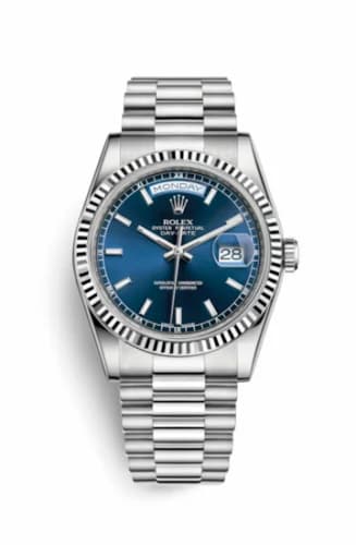Rolex Day-Date 36 White Gold Fluted / President / Blue 118239-0287 — фото часов Rolex Day-Date 36 White Gold Fluted / President / Blue 118239-0287 — фото часов