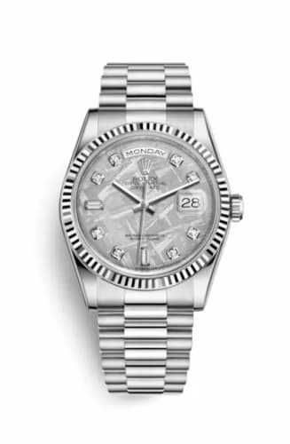 Rolex Day-Date 36 White Gold Fluted / President / Meteorite 118239-0294 — фото часов Rolex Day-Date 36 White Gold Fluted / President / Meteorite 118239-0294 — фото часов