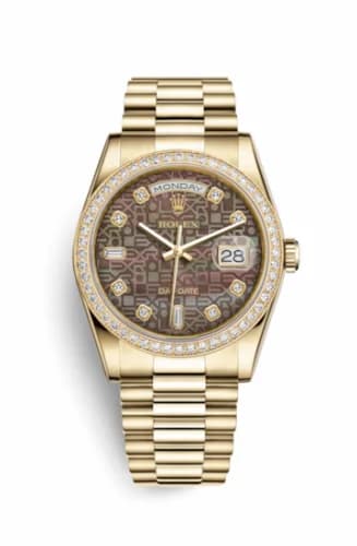 Rolex Day-Date 36 Yellow Gold Diamonds / President / Black MOP Computer 118348-0026 — фото часов Rolex Day-Date 36 Yellow Gold Diamonds / President / Black MOP Computer 118348-0026 — фото часов