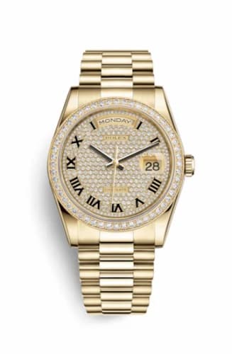Rolex Day-Date 36 Yellow Gold Diamonds / President / Paved 118348-0033 — фото часов Rolex Day-Date 36 Yellow Gold Diamonds / President / Paved 118348-0033 — фото часов