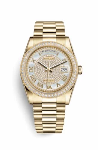 Rolex Day-Date 36 Yellow Gold Diamonds / President Diamond / Paved Roman 118348-0040 — фото часов Rolex Day-Date 36 Yellow Gold Diamonds / President Diamond / Paved Roman 118348-0040 — фото часов