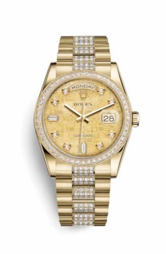 Rolex Day-Date 36 Yellow Gold Diamonds / President Diamonds / Champagne MOP Computer 118348-0090 — фото часов Rolex Day-Date 36 Yellow Gold Diamonds / President Diamonds / Champagne MOP Computer 118348-0090 — фото часов