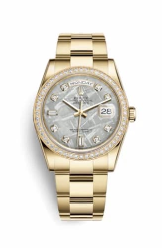 Rolex Day-Date 36 Yellow Gold Diamonds / Oyster / Meteorite 118348-0097 — фото часов Rolex Day-Date 36 Yellow Gold Diamonds / Oyster / Meteorite 118348-0097 — фото часов