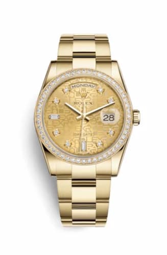 Rolex Day-Date 36 Yellow Gold Diamonds / Oyster / Champagne Computer 118348-0152 — фото часов Rolex Day-Date 36 Yellow Gold Diamonds / Oyster / Champagne Computer 118348-0152 — фото часов