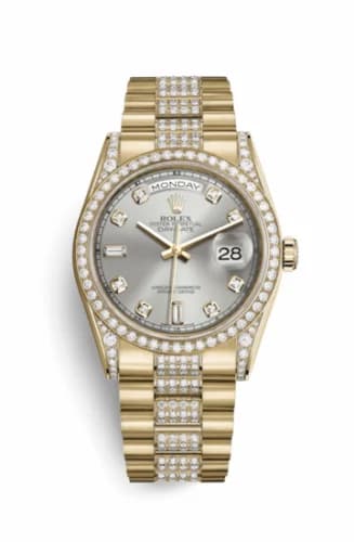 Rolex Day-Date 36 Yellow Gold Diamonds / President Diamonds / Silver Diamond 118388-0008 — фото часов Rolex Day-Date 36 Yellow Gold Diamonds / President Diamonds / Silver Diamond 118388-0008 — фото часов