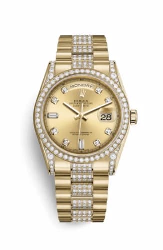 Rolex Day-Date 36 Yellow Gold Diamonds / President / Champagne Diamond 118388-0013 — фото часов Rolex Day-Date 36 Yellow Gold Diamonds / President / Champagne Diamond 118388-0013 — фото часов