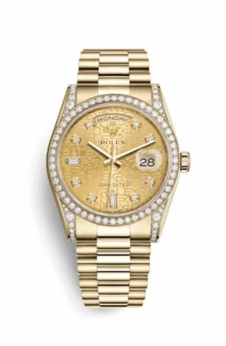 Rolex Day-Date 36 Yellow Gold Diamonds / President / Champagne Computer 118388-0017 — фото часов Rolex Day-Date 36 Yellow Gold Diamonds / President / Champagne Computer 118388-0017 — фото часов